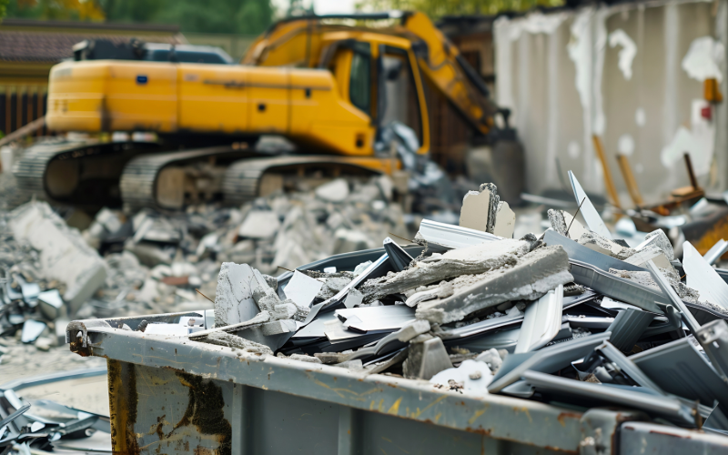 Schrottabholung und Metallreste